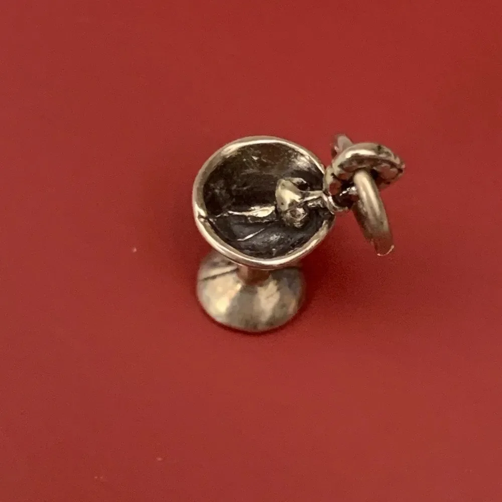 .925 Martini Sterling Silver Jewelry Charm #beverage #cocktail #party